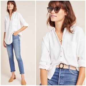 Anthropologie Ivory Pilcro Textured Tunic Size Small